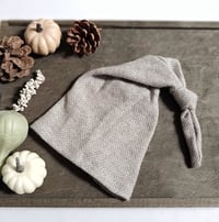 Image 2 of Newborn sleep hat for phoroshoot | warm grey