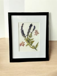 Image 2 of Genuine Veronica And Hydrangea Bloom Wildflower Art In 8" X 10" Frame (Item# 2021078)