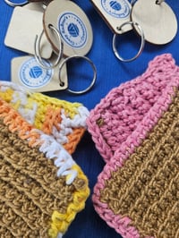 Image 5 of Crocheted Two Sided Dish Scrubby: Cotton & Wool Reusable Cleaning Pad