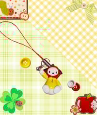 Image 3 of Cute Apple Pochacco Inspired Handmade Polymer Clay Charm