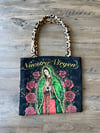Virgencita Roses Cheetah Tote