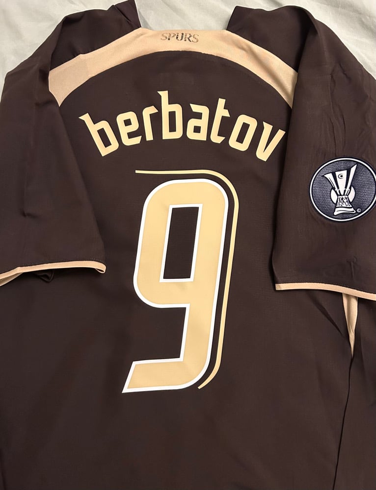 Image of PRE ORDER: Tottenham Hotspur "BERBATOV 9" 2006/07 Third Shirt + UEFA patch (M)