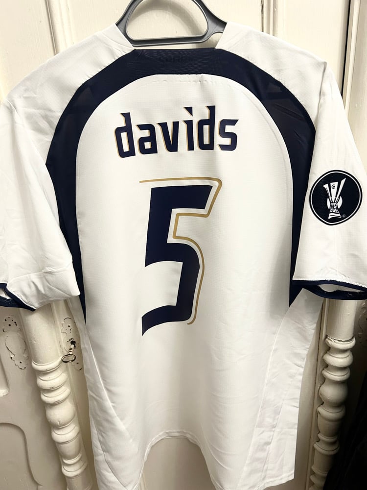 Image of Tottenham Hotspur "DAVIDS 5" 2006/07 Home Shirt + UEFA patch (L)