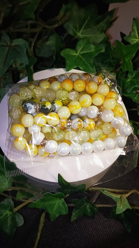 Image of Yellow Bracelets Stack 6pc