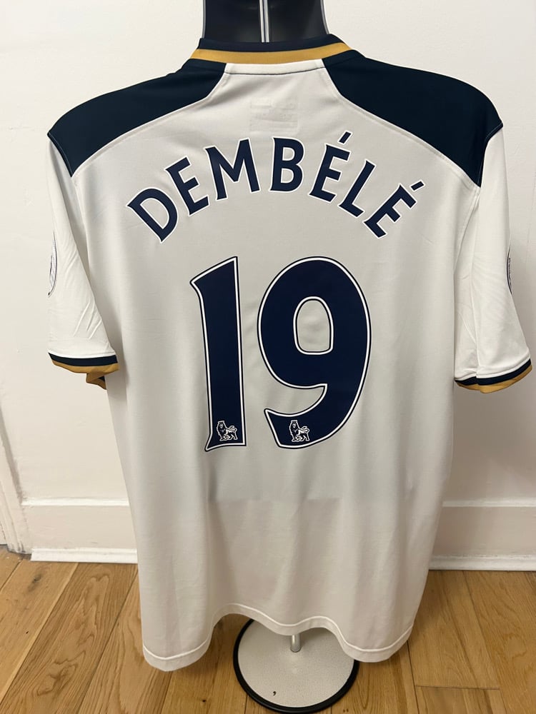 Image of PRE ORDER: Tottenham Hotspur “DEMBÉLÉ 19” 2016/17 Home Shirt + PL patches (XL)