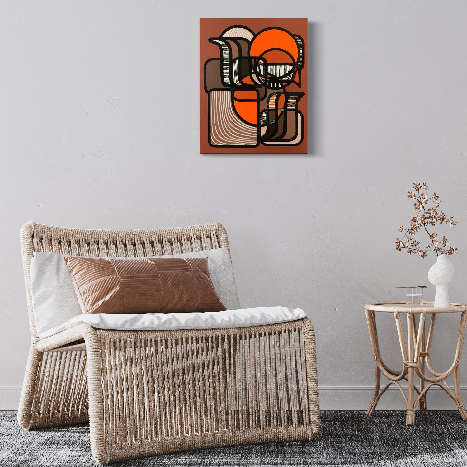 Image of 'Radiant Earth' Acrylic Painting on Stretched Canvas