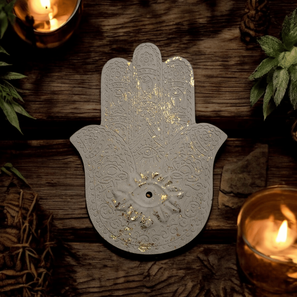 Image of Hamsa Hand Foiled Incense Holder 2