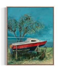 Image 3 of Painting / maleri / "Islands Brygge – Malerdrømme og tankestreger – Nokken III" / 60x75 cm