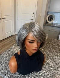 Image 2 of Modern Silver Layered Bob – Soft Authority Collection