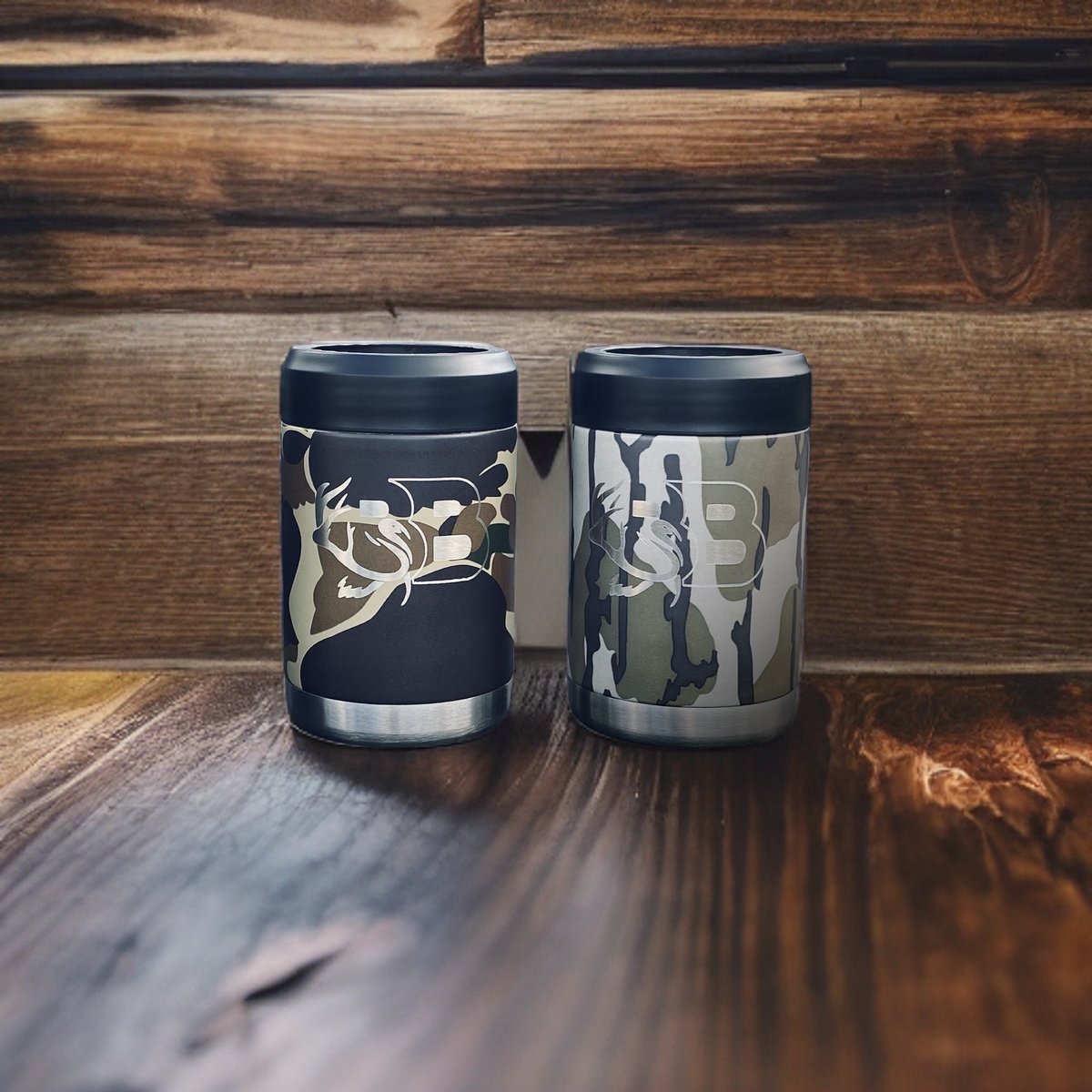 Camo dipped Yeti Koozie