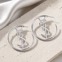 Silver Stylish Hoops
