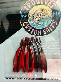 Black Red Micro Minnow 8 pcs