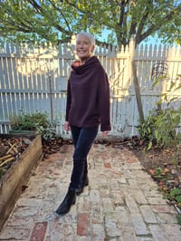 Image 1 of Kylie Jane Cowl Top -rust/black boucle 