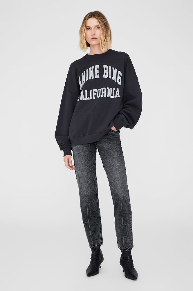 Image of ANINE BING MILES SWEATSHIRT VINTAGE BLACK