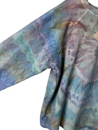 Image 9 of L 100% Cotton French Terry Sweatsuit Set in Earthy Spiral Ice Dye