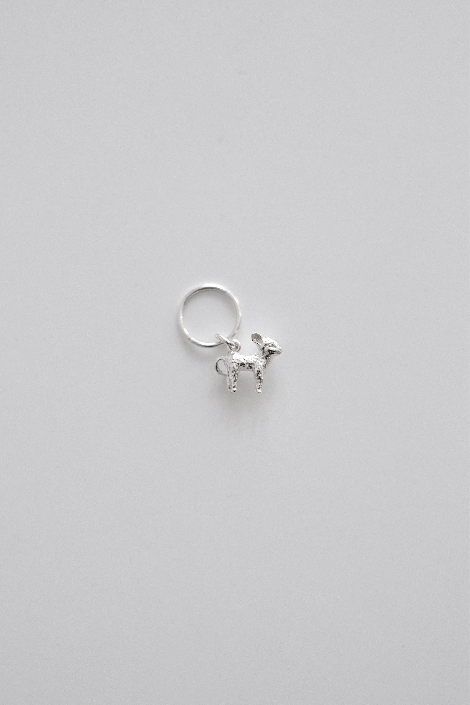 Silver Lamb Earring