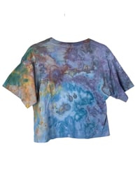 Image 7 of XS Crop Cotton Tee in Soft Watercolor Ice Dye