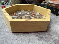 Image 3 of Brown Woodland Print Hexagon Dice Tray