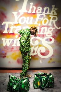 Image 3 of Furr camo windbreaker pant (Green )