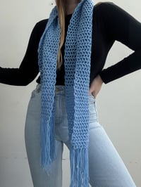 Image 2 of Handmade baby blue scarf 