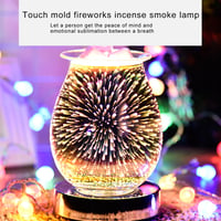 Image 3 of 3D Fireworks Effect Touch Aromatherapy Machine Electric Wax Melter Smokeless Aroma Lamp Essential Oi
