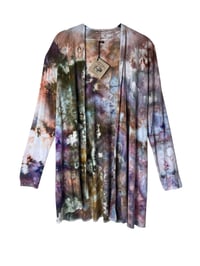 Image 2 of S Jersey Knit Cardigan in Autumn Watercolor Ice Dye