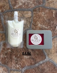 Gain 6.5 oz squeezable wax melt & 4 oz car freshie tin gift set