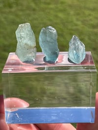 Image 6 of Blue Aquamarine Gemstones × 3 #1851