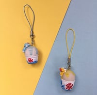 Image 1 of Robot Cat Inspired Japanese Snow Cone Shave Ice Polymer Clay Cell Phone Charm