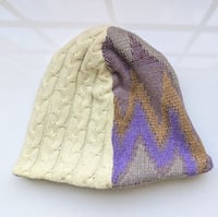 Image 3 of Upcycled Reversible Beanie Cotton Blend -43
