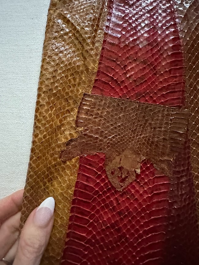 late 1960s London snakeskin mini dress