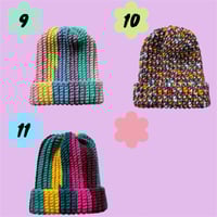 Image 3 of Crochet Beanies - Multicolors