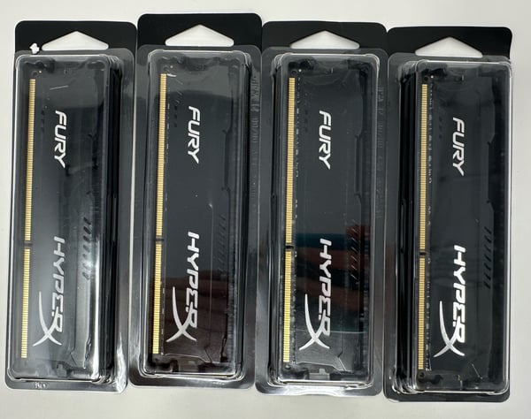 Image of HyperX Kingston FURY 16GB Kit (2x8GB) 1866MHz DDR3 CL10 DIMM - Black (HX318C10FBK2/16) Free Shipping
