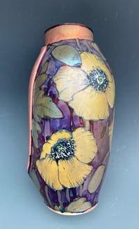 Image 4 of “Welsh poppy” satin lustre vase