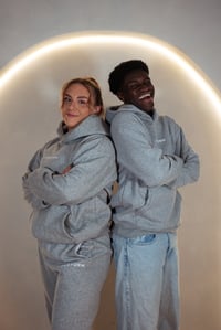 Image 6 of UPerform Oversize Hoodie-  Grey Core Marl