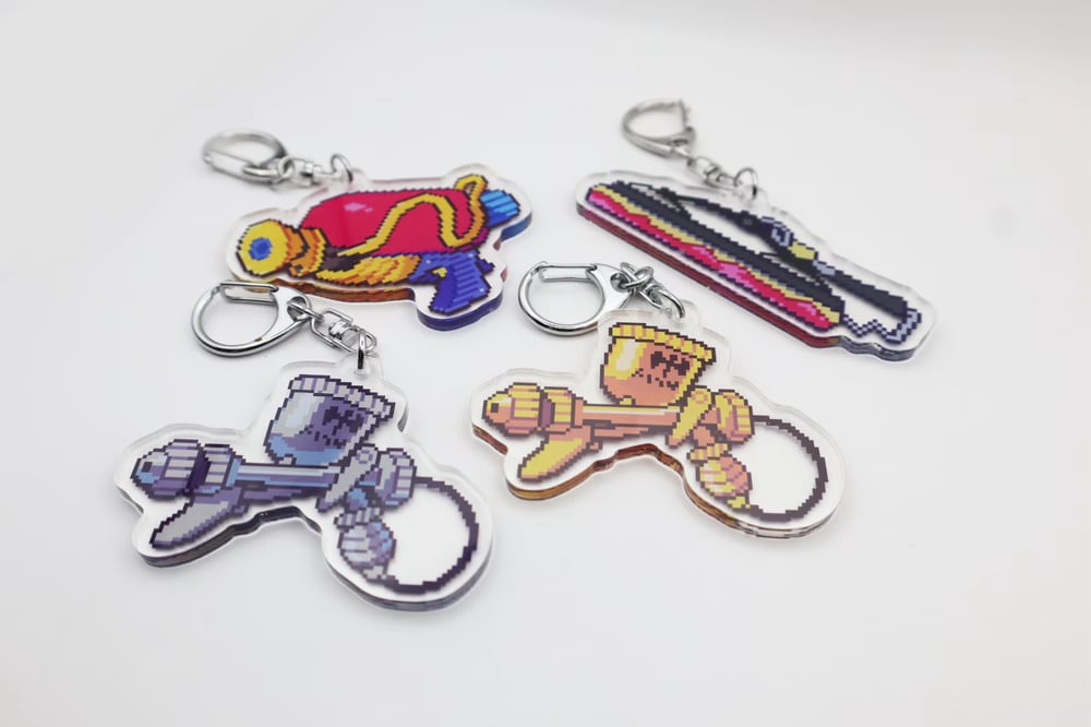 SPLATOON WEAPONS PIXEL ACRYLIC CHARM