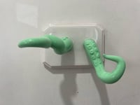 Image 1 of Double teal tentacles on a white base