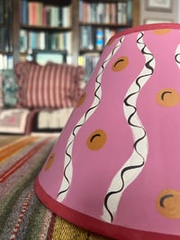 Image 2 of Squiggles Ranjani Pink - 25cm base, fabric shade