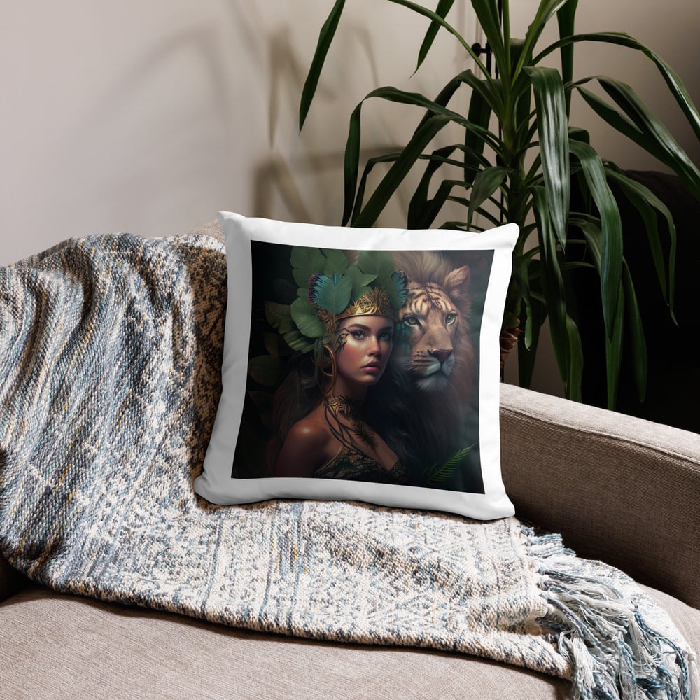 Image of Queen and her Beast 3 Basic Pillow