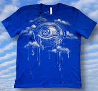 Image 1 of ‘EYE IN THE CLOUDS’ BLEACH PAINTED T-SHIRT XL