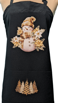 Image 2 of Golden Stowman Christmas Apron (black)
