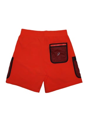 Image of Orange Mesh Cargo Shorts