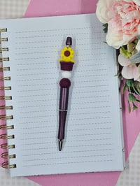 Image 1 of Crimson Sunflower Pot Pen