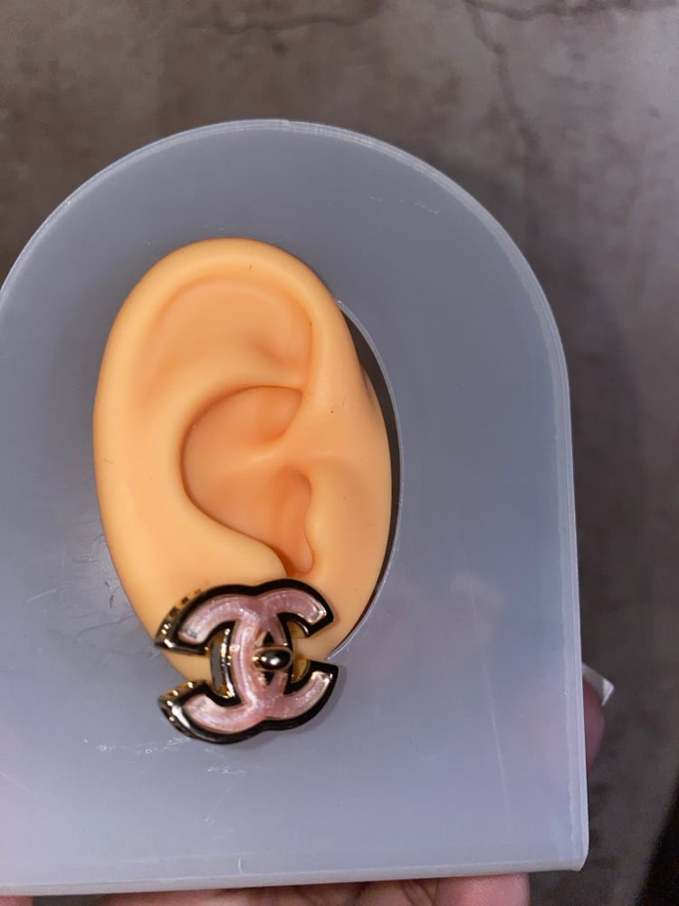 Image of Pink “CC” Studs