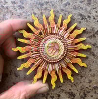 Image 2 of Collana sole in mosaico multi materico 