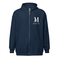 Image 5 of MamaFe White Font Logo w/Plant on Back Unisex heavy blend zip hoodie