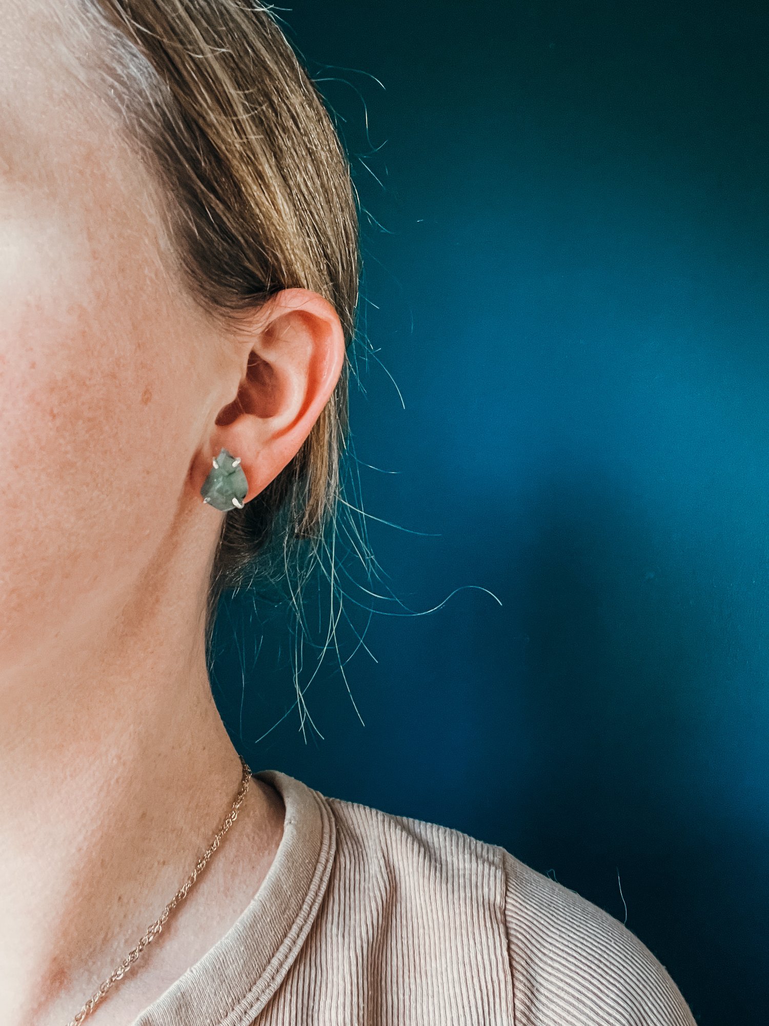 Image of One of a Kind Natural Emerald Studs