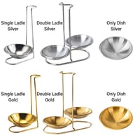 Image 5 of Kitchen Accessories Vertical Single/Double Ladle Spoon Utensil Rack Soup Spoon Rest Stand 