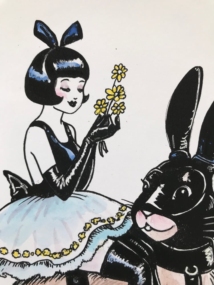 Image of Alice in Fetishland rabbit play