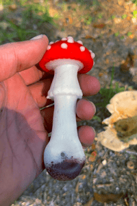 Image 1 of Red cap mushroom sculpture spoon 